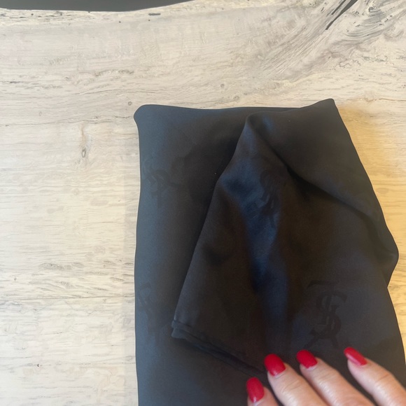 YSL silk scarf - pure silk with signature monogram through out the fabric! - Picture 7 of 7